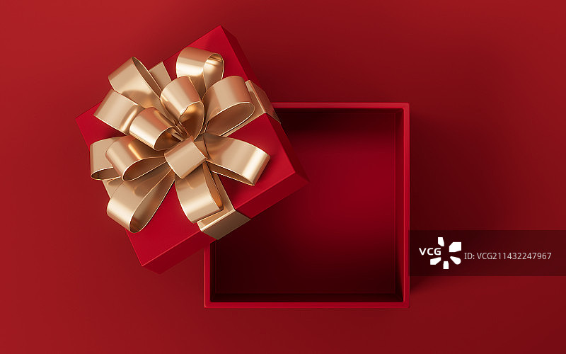 开启的礼盒3D渲染图片素材