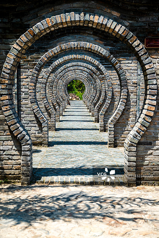 连江贝里溪蟹谷的石排门图片素材