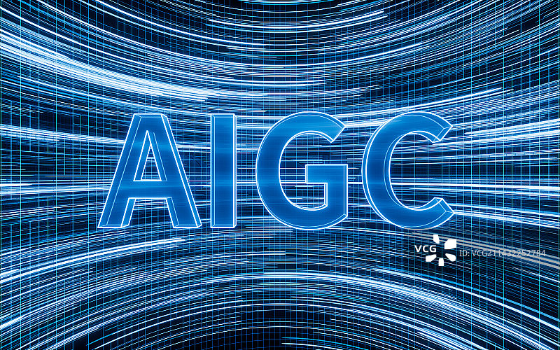 AIGC与流动线条背景3D渲染图片素材