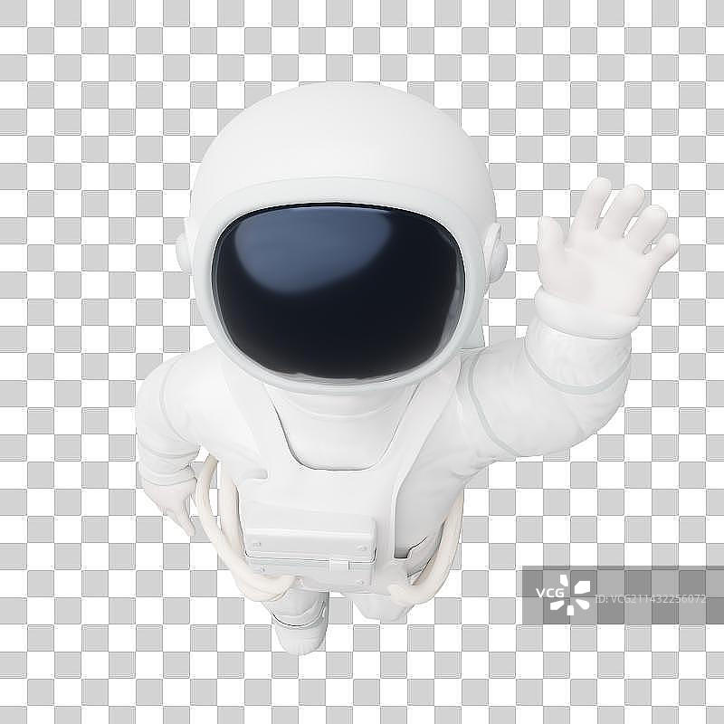 卡通风格宇航员3D渲染图片素材