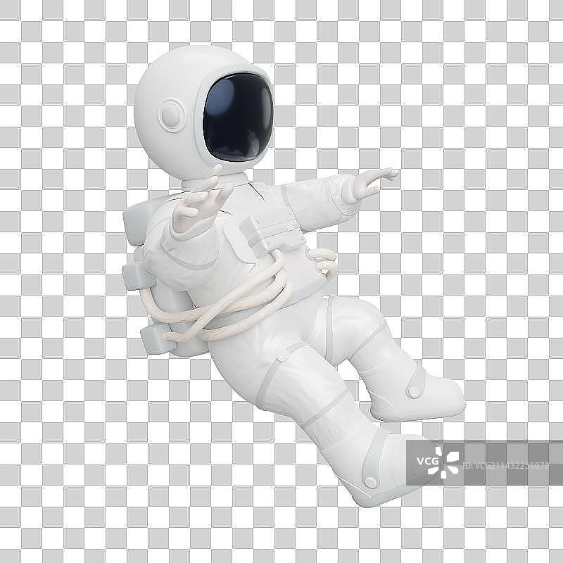 卡通风格宇航员3D渲染图片素材