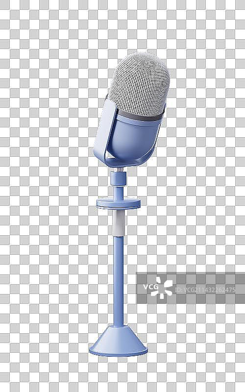 卡通风格麦克风3D渲染图片素材