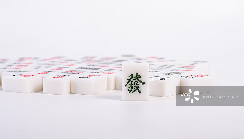 麻将 發字牌图片素材