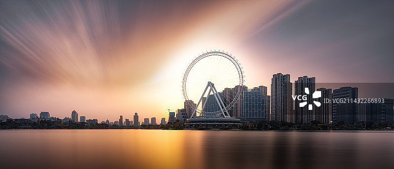福州晋安湖摩天轮图片素材