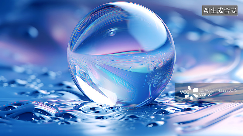 【AI数字艺术】油滴质感彩色颜料的背景图片素材