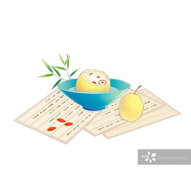 惊蛰节气美食炖梨图片素材
