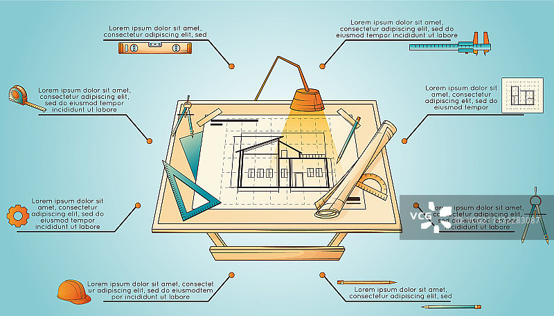 建筑师项目信息图图片素材