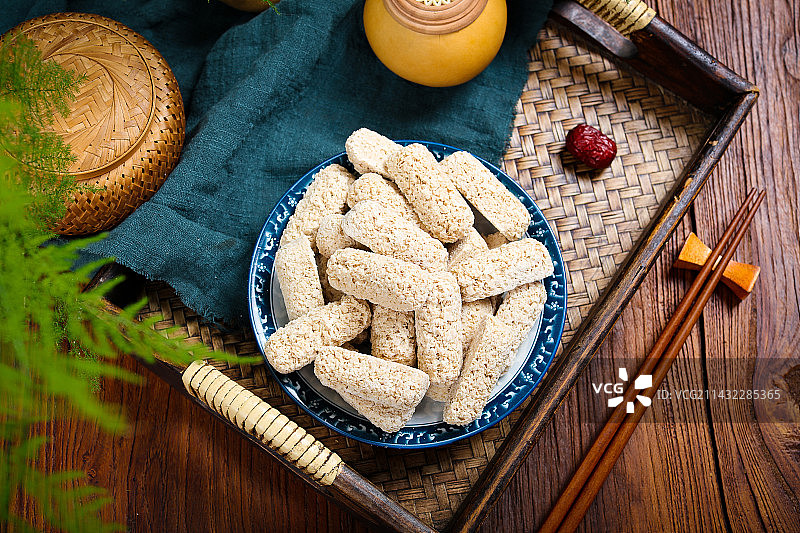 减肥代餐小吃燕麦片酥饼图片素材