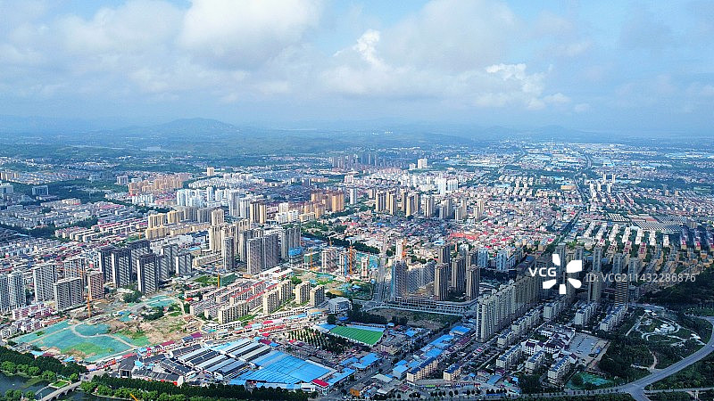 航拍山东蒙阴图片素材