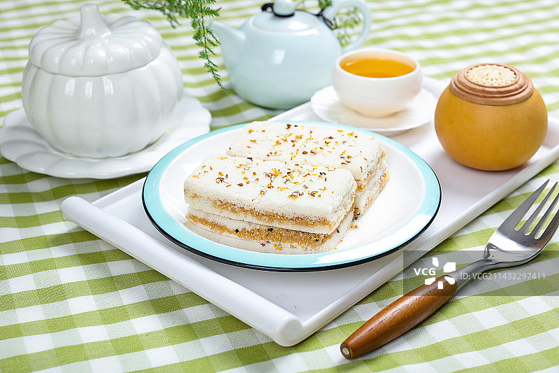 特色糕点美食桂花糕图片素材