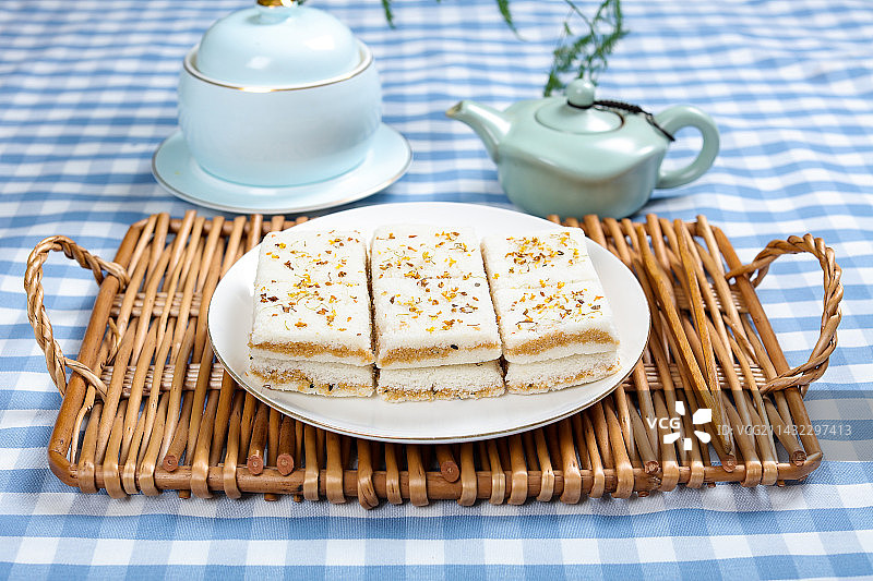 特色糕点美食桂花糕图片素材