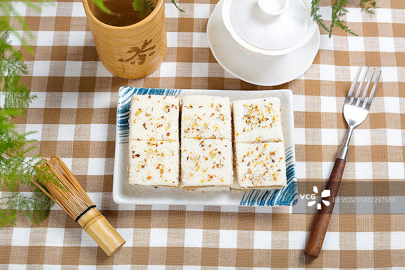 地方特产美食桂花米糕图片素材