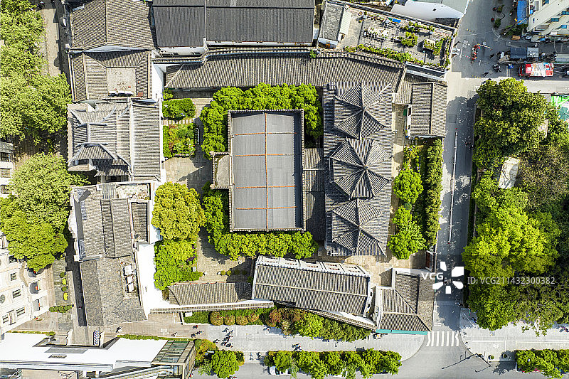 航拍中国伊斯兰教四大清真寺之一杭州凤凰寺图片素材