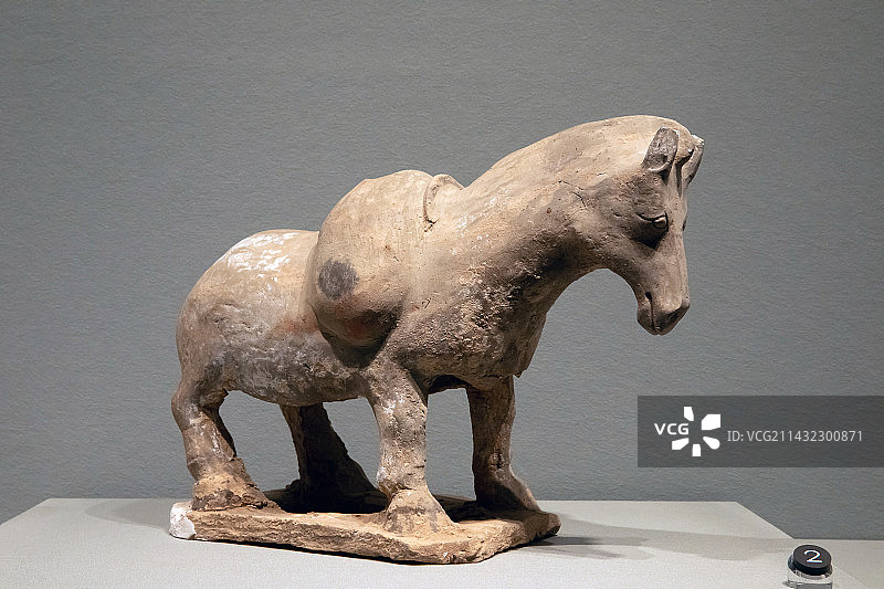 太原市山西博物馆陶鞍马北魏太和元年477年山西省大同市曹夫楼村宋绍祖墓出土图片素材