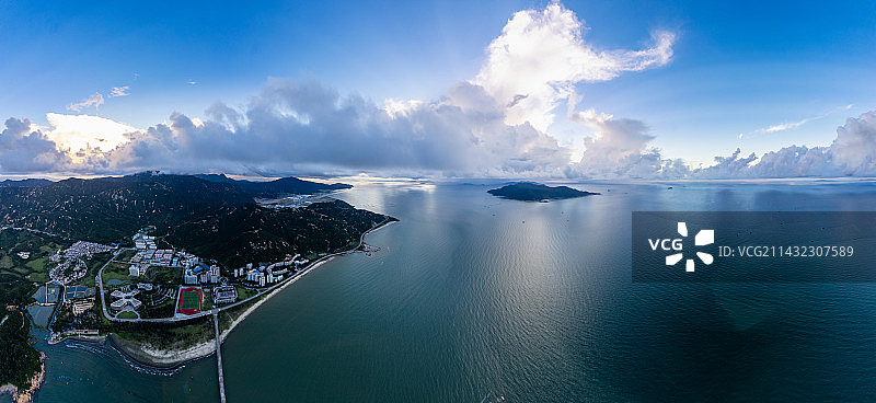 江门台山核电站航拍全景图图片素材