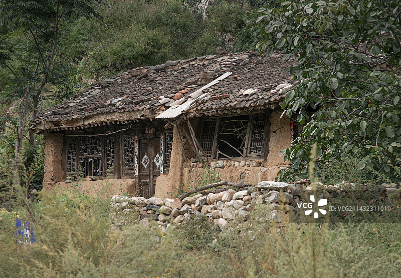 荒废的山村图片素材