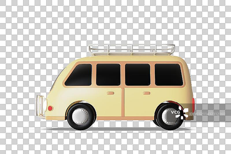 面包车三维插画图片素材