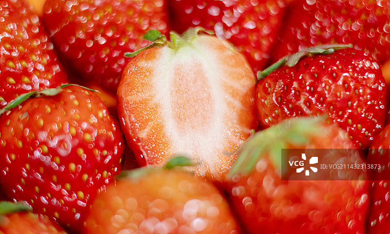 草莓特写图片素材