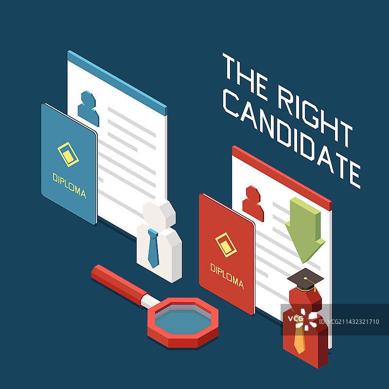 招聘2.5D概念图片素材