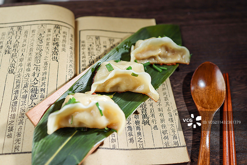 中国食品饺子特写镜头图片素材