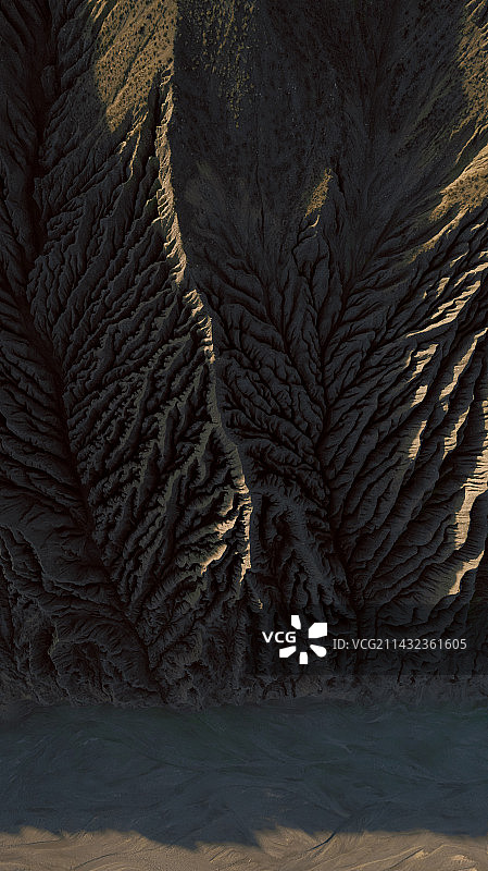 夕阳下的独山子大峡谷图片素材