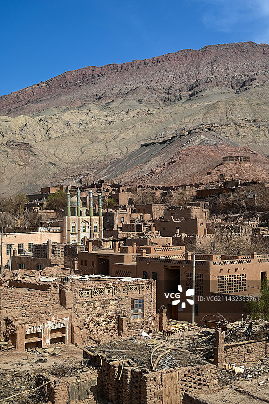 新疆吐鲁番的古老村落 麻扎村图片素材