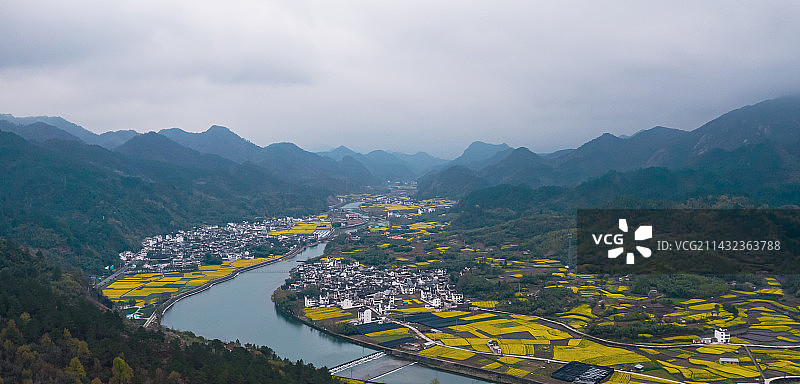 航拍绩溪龙川图片素材