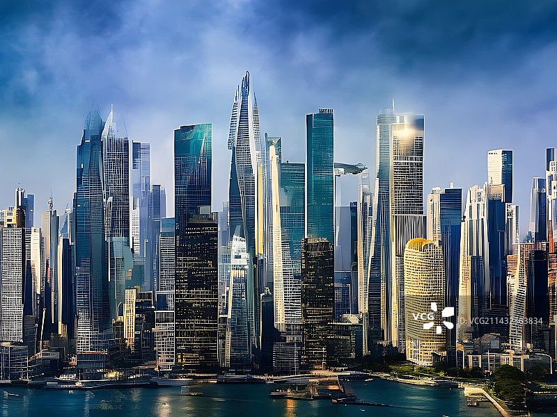 城市建筑夜景风光图片素材