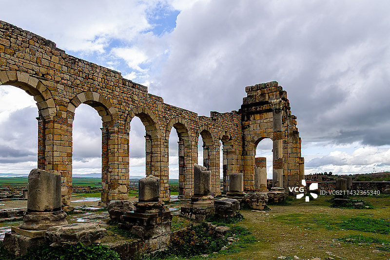 摩洛哥古罗马城市遗址沃吕比利斯Volubilis图片素材