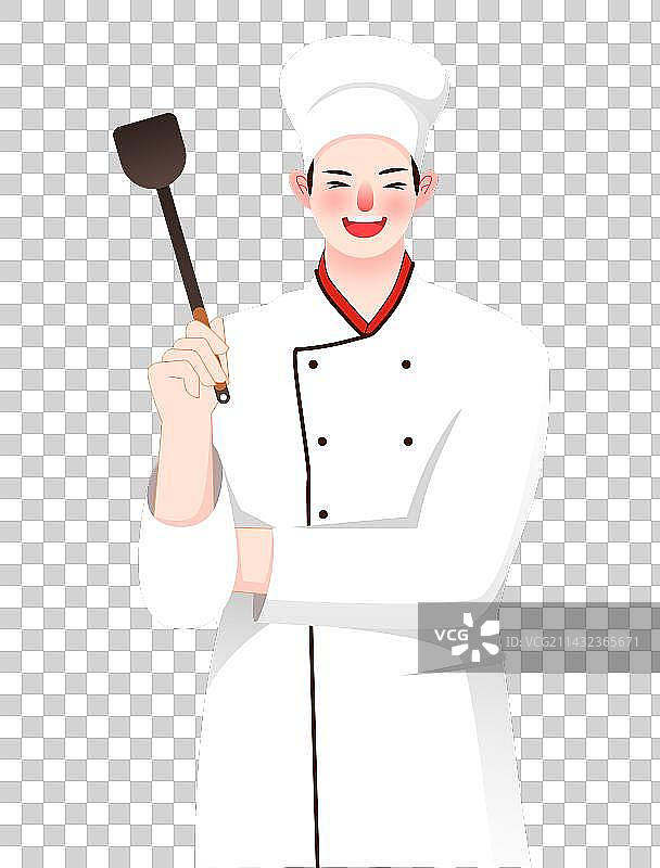 劳动人民开心快乐的厨师免抠元素图片素材
