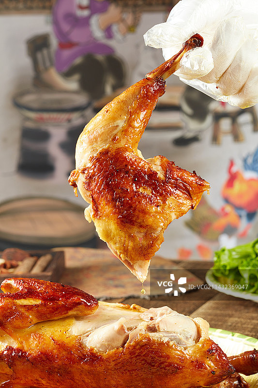 窑鸡烤鸡烧鸡图片素材