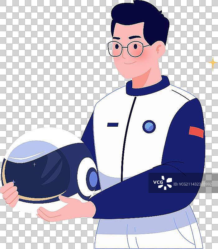 航天人物太空系列宇航员强军题材插画星辰大海图片素材