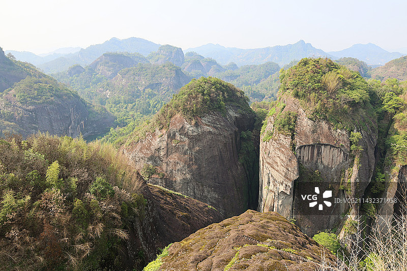 武夷山天游峰高视角风光图片素材