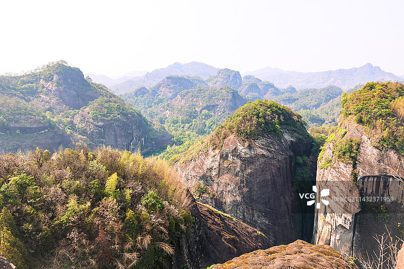 武夷山天游峰高视角风光图片素材