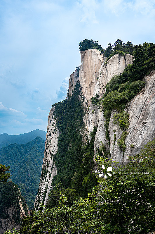 华山 著名山峰 仙掌崖图片素材