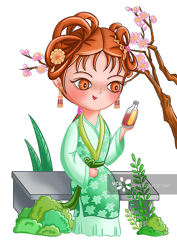 红楼梦金陵十二钗又副册之柳五儿图片素材