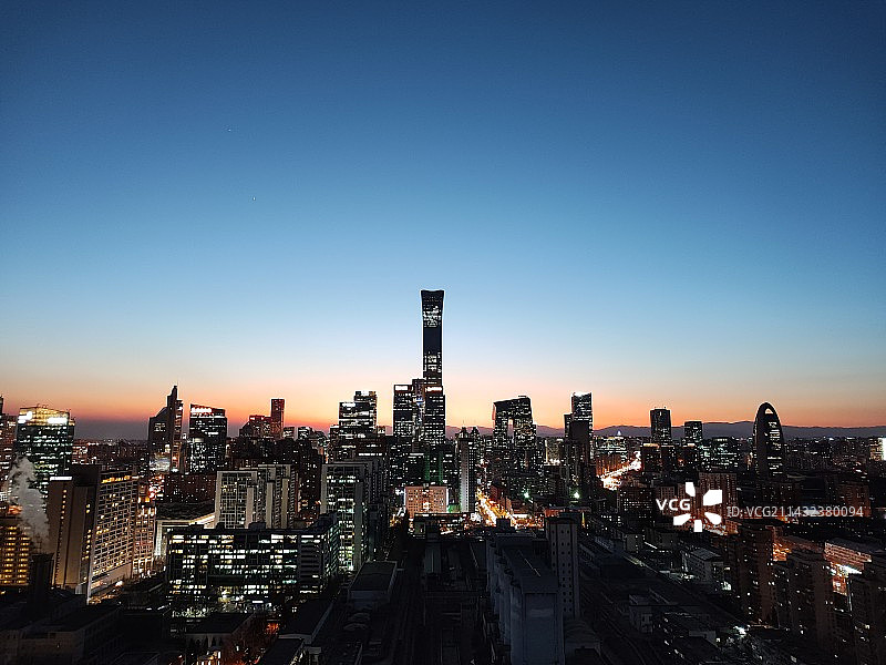 CBD日落图片素材