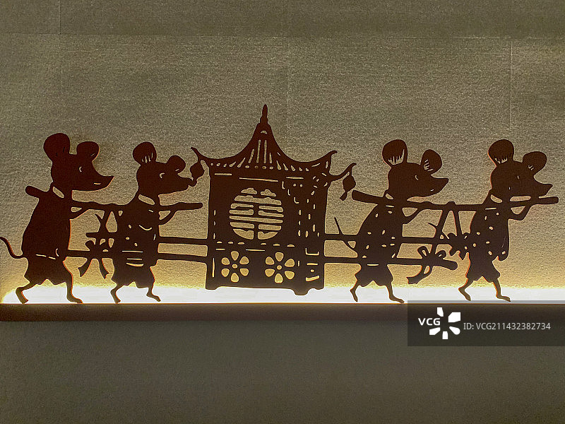 老鼠嫁女剪纸图片素材