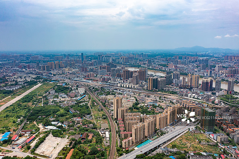 航拍湖南衡阳城市风光图片素材