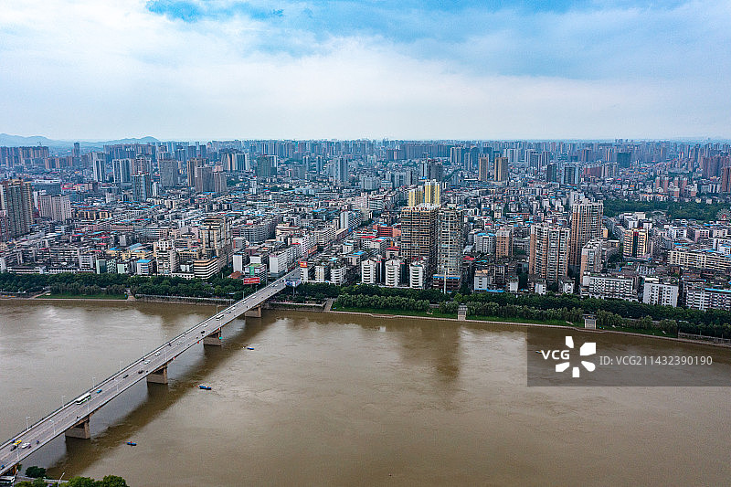 航拍湖南衡阳城市风光图片素材