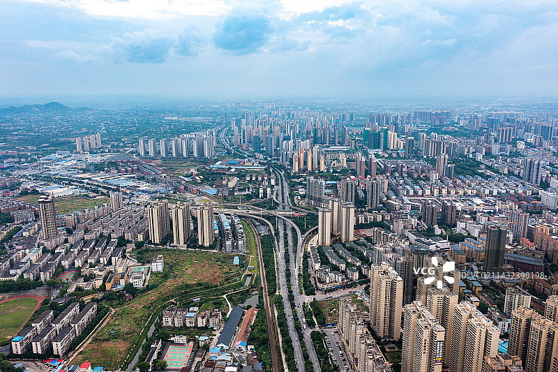 航拍湖南衡阳城市风光图片素材