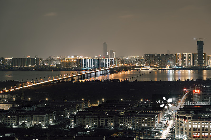 夜幕下的椒江图片素材