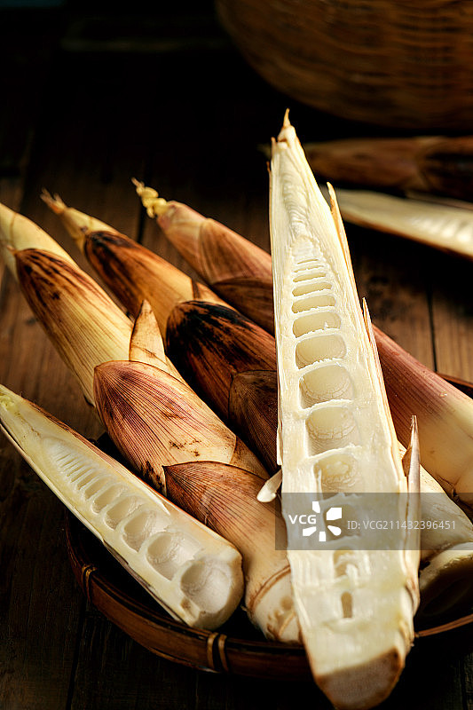 浙江临安天目山雷笋冬春竹笋图片素材