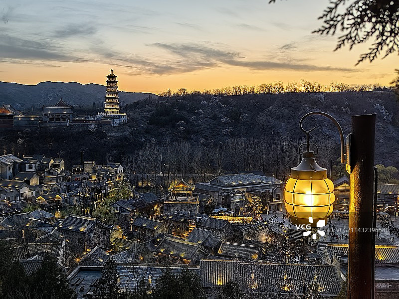 春日的古北水镇图片素材