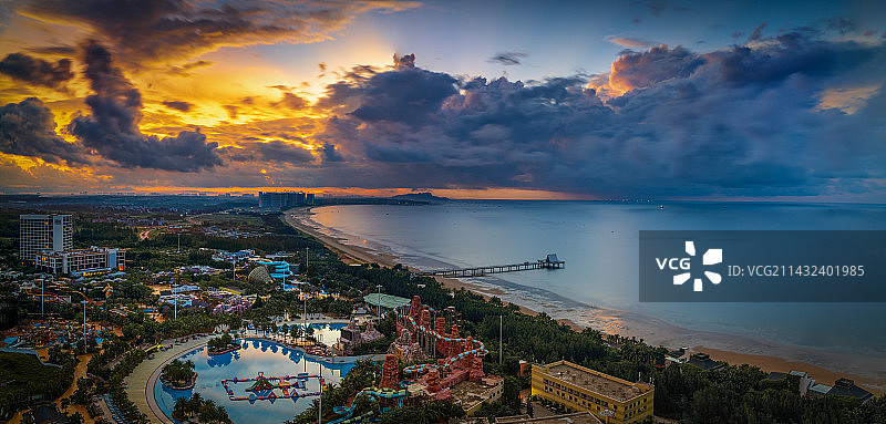 鼎龙湾日出图片素材