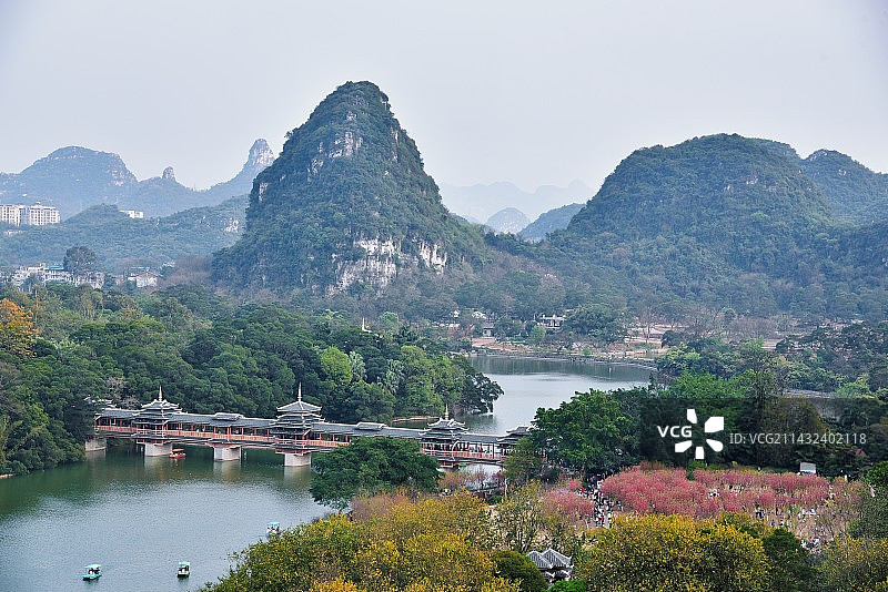 柳州大龙潭风雨桥图片素材