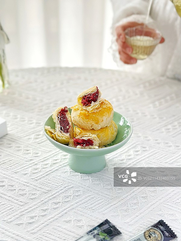 下午茶，鲜花饼，苦荞麦  黑苦荞麦图片素材