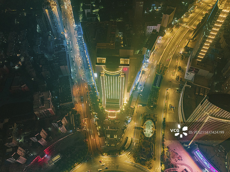 航拍武汉光谷商业写字楼图片素材