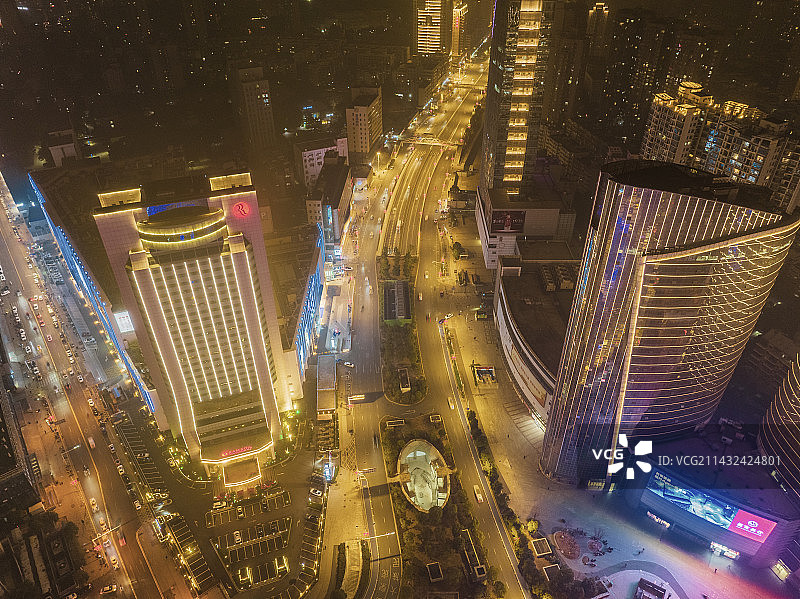 航拍武汉光谷商业写字楼图片素材