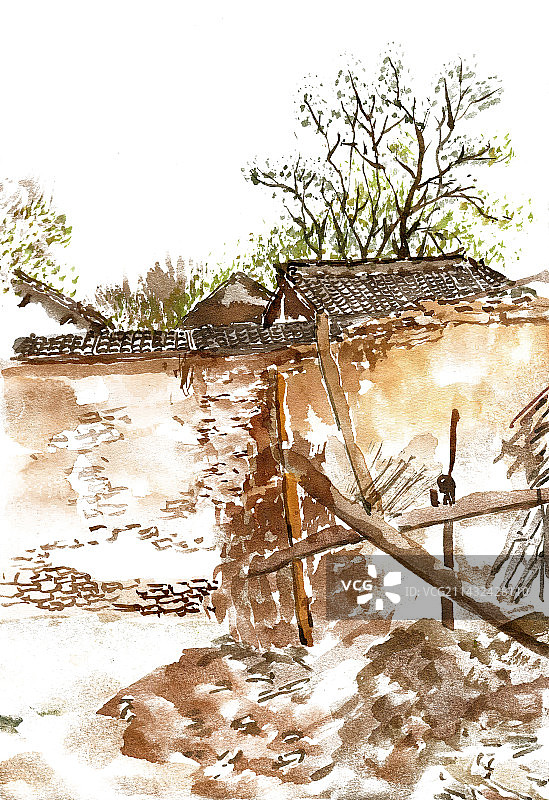 山村的老房子图片素材